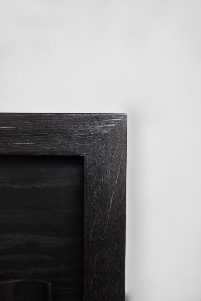 photo vinterior Mid Century Modern Scandinavian Dark Oak Sideboard With Wooden & Metal Handles, 1960s
