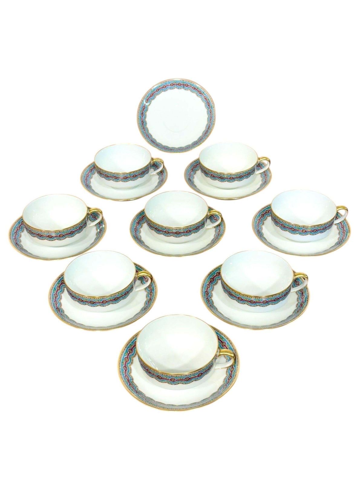 Haviland Limoges Tea Set With 24k Gold & Orientalist Frieze, C.1900 photo buy