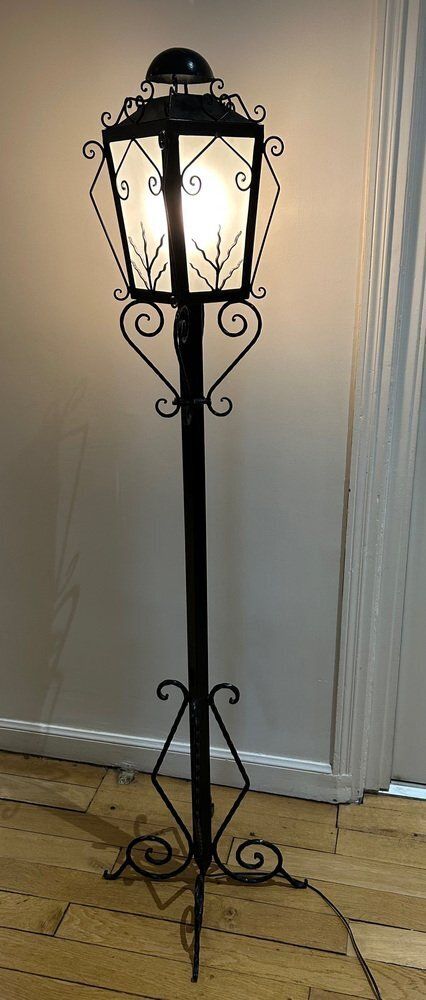 Reverberal Wrought Iron Floor Lamp, 1950s photo furniture