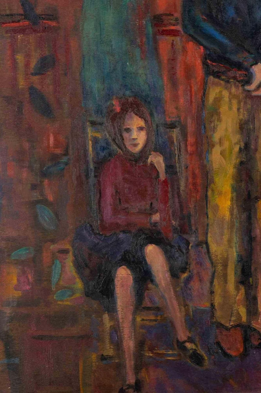 Sirio Pellegrinithe Family   Oil Paint By Sirio Pellegrini   19691969 photo for sale