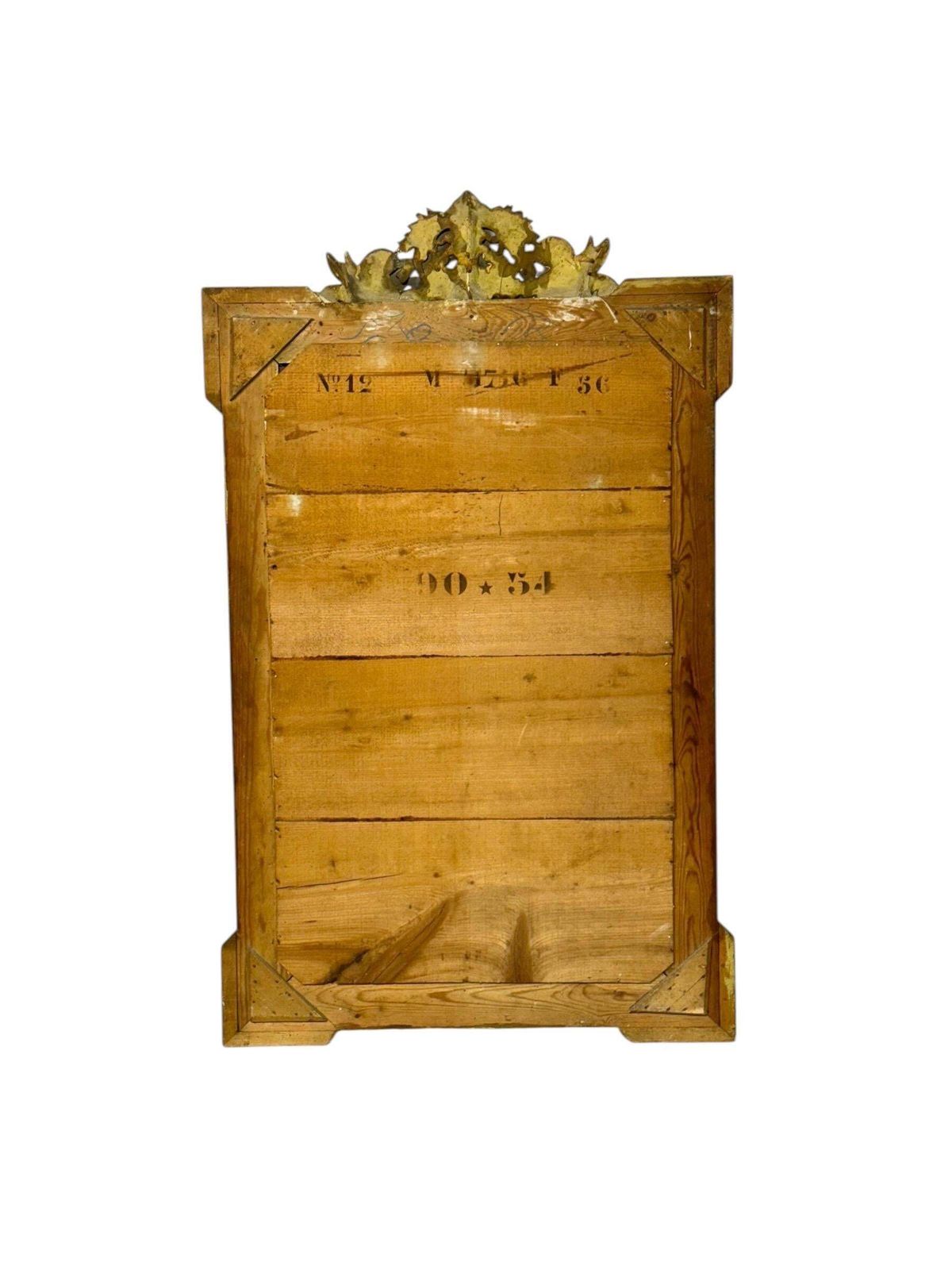 2463.0 19th Century Louis XVI Style Giltwood Mirror photo