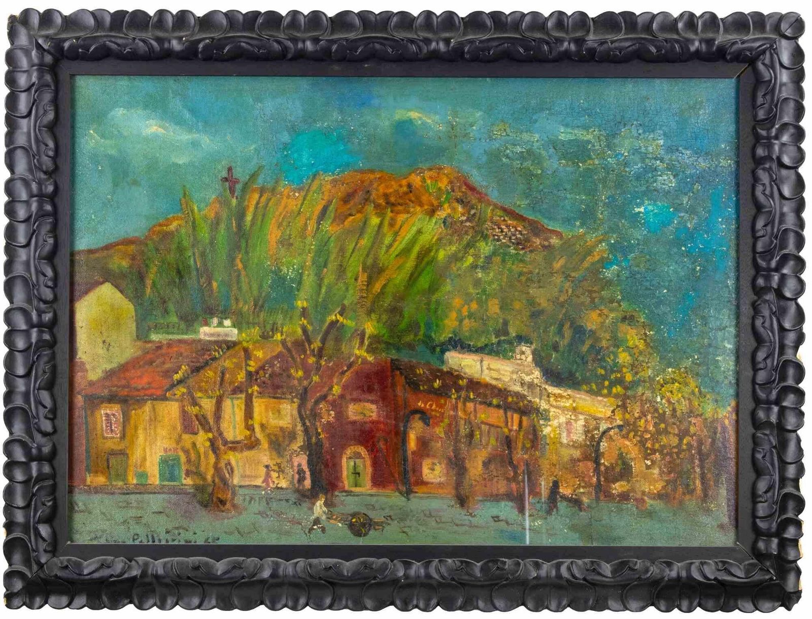 Sirio Pellegriniview Of Monte Dé Cocci Rome   Paint By Sirio Pellegrini   19651965