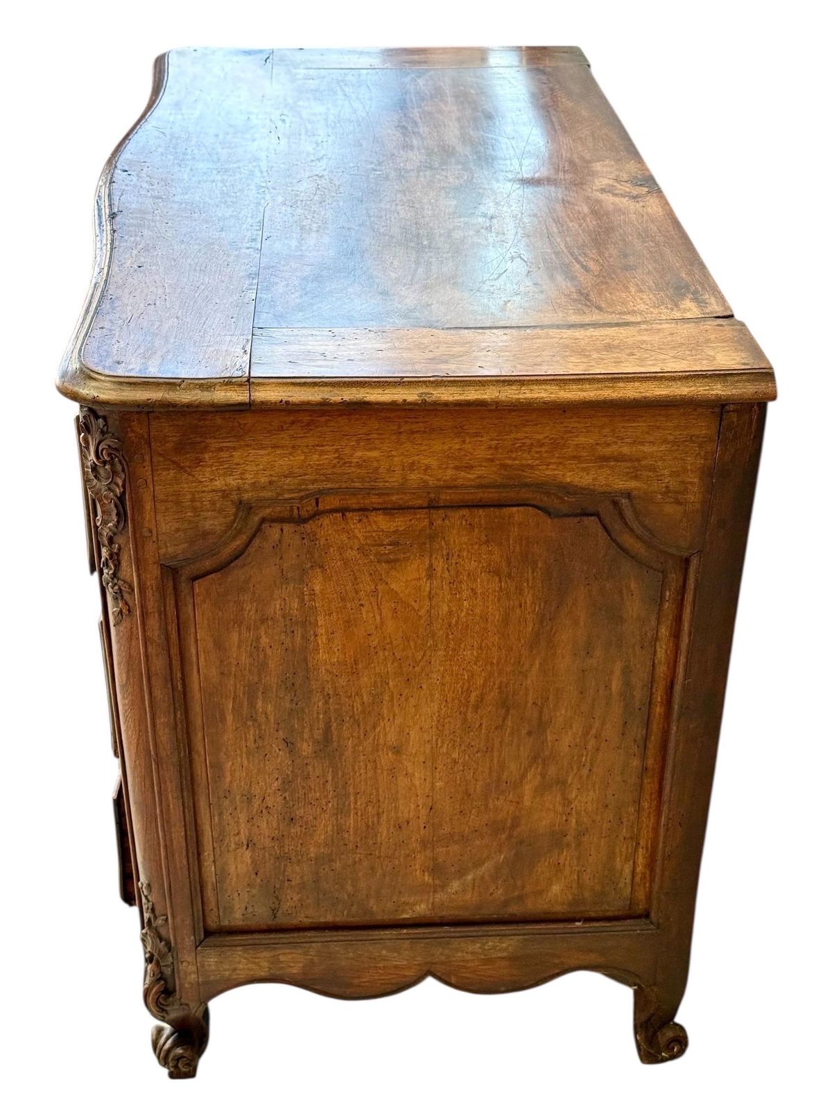 18th Century French Louis XV Walnut Commode With Ornate Carvings photo 4365.0