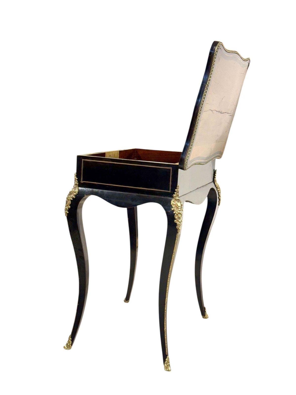 photo for sale 19th Century French Ebonized Vanity Table With Gilt Bronze Mounts