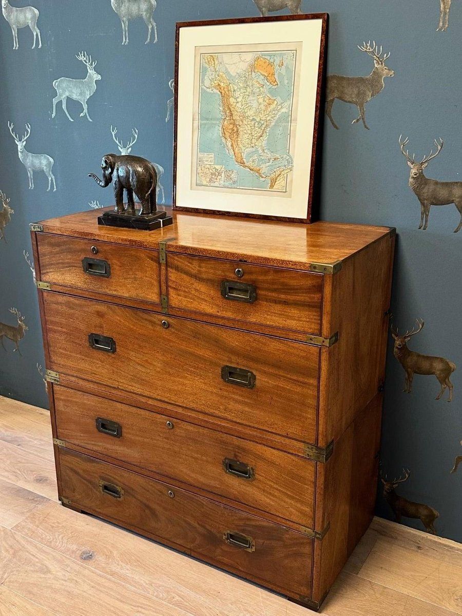 Antique Campaign Chest Of Drawers photo Furniture