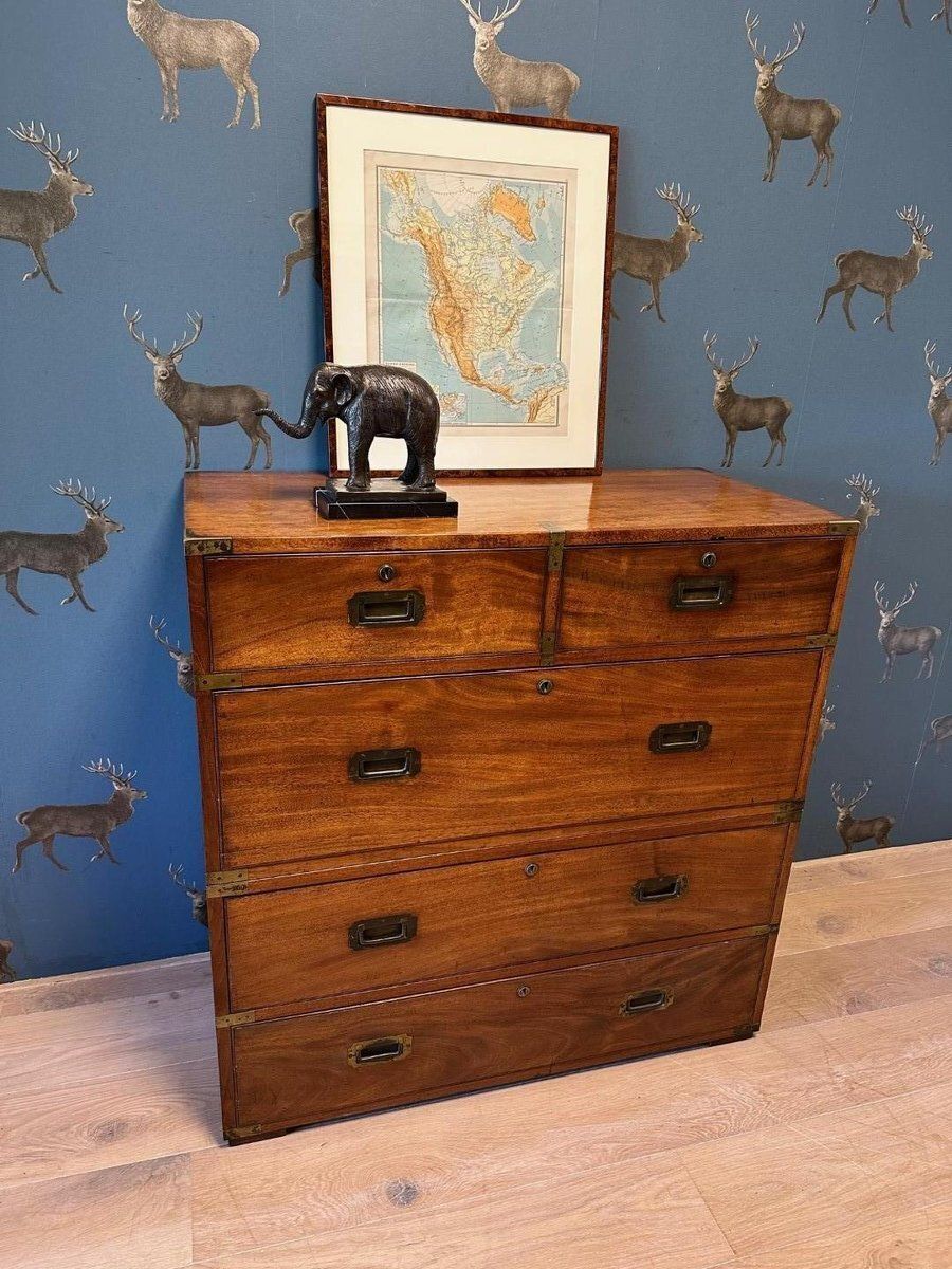 Antique Campaign Chest Of Drawers photo vinterior
