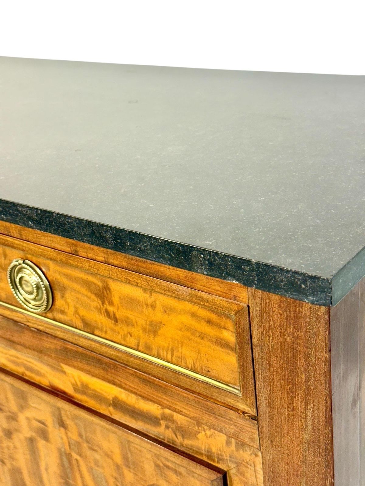 photo buy 19th Century French Buffet In Burr Elm With Black Marble Top