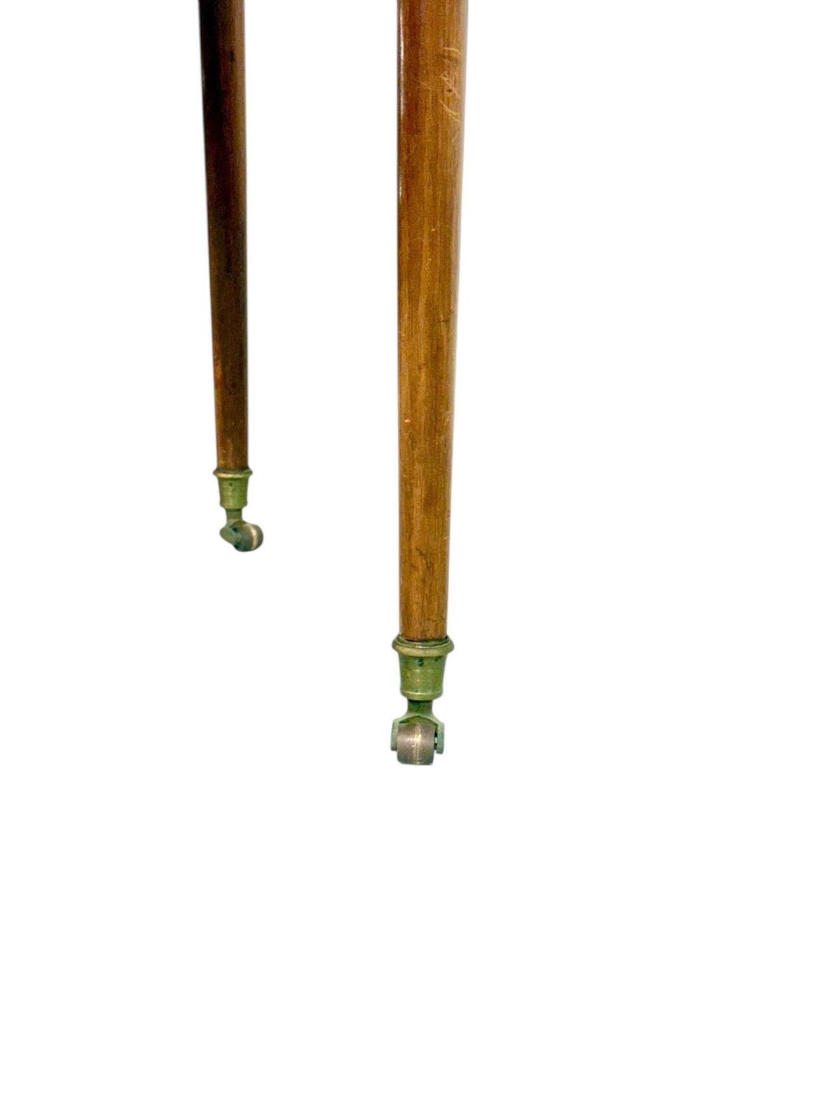 Early 19th Century French Cherrywood Drop Leaf Table On Gilt Bronze Casters photo vintage