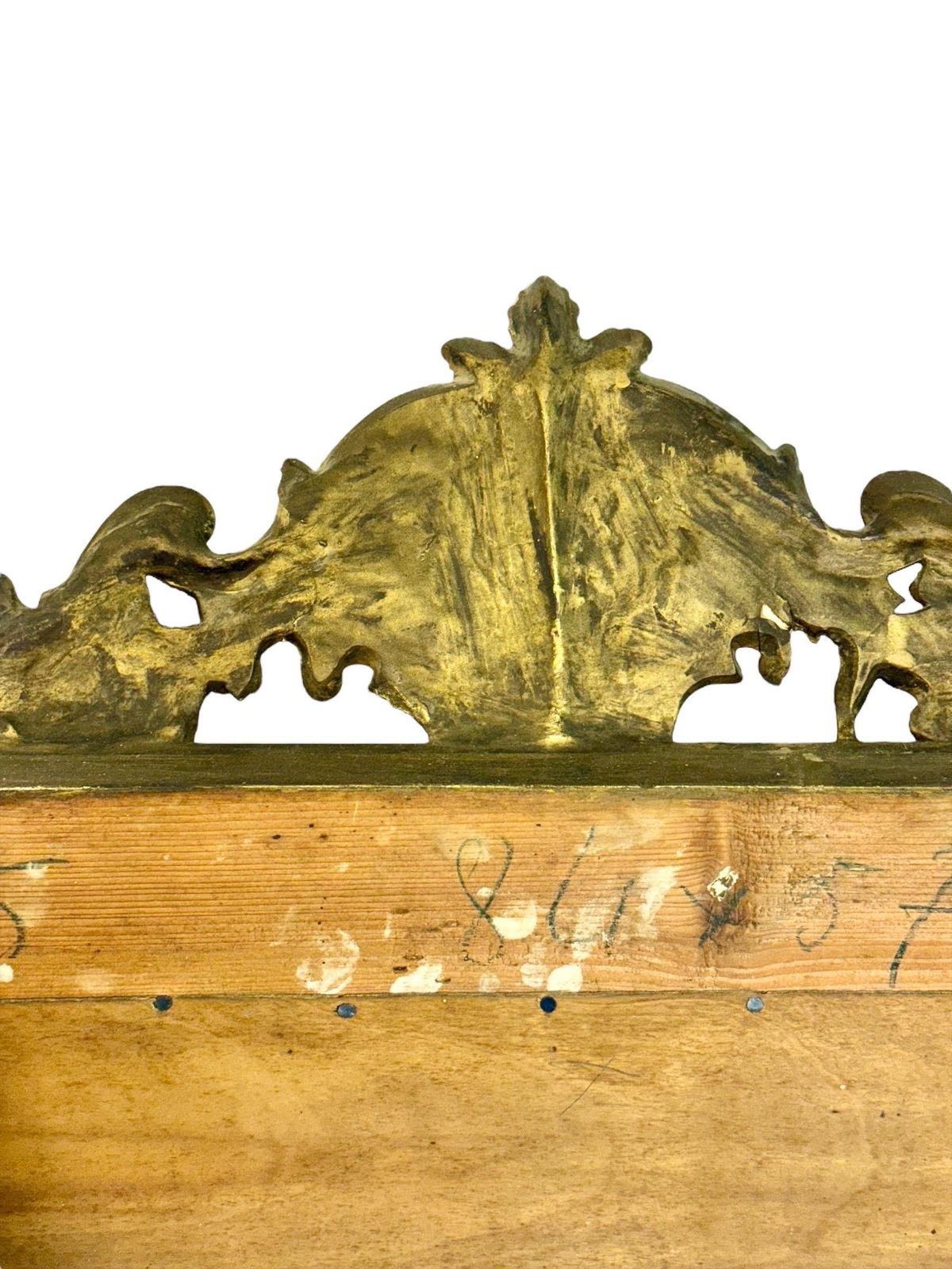 photo buy 19th Century French Gilded Mirror With Floral Crest And Original Glass