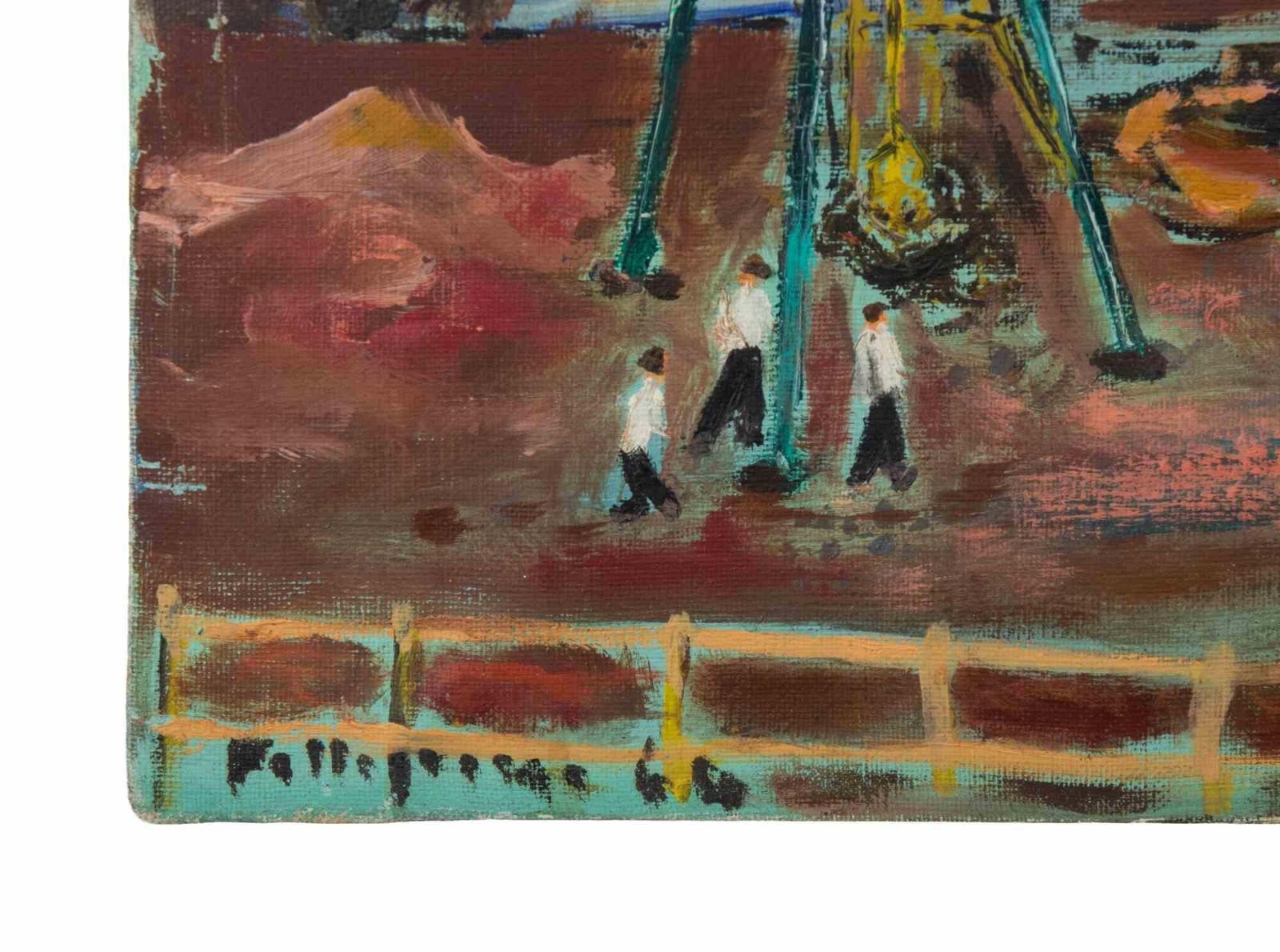Sirio Pellegrinicityscape   Oil On Canvas By Sirio Pellegrini   19641964 photo 2776.0