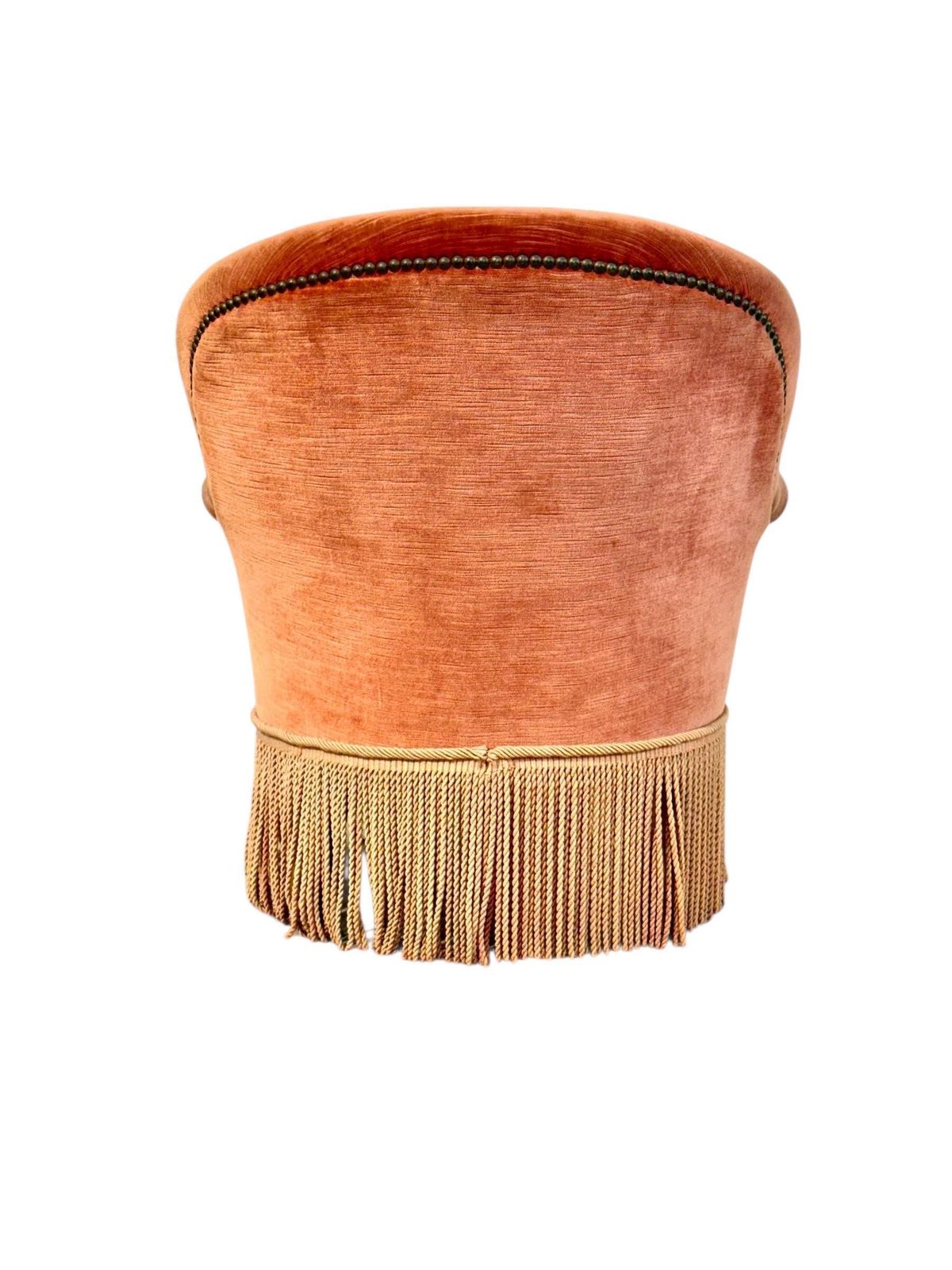 19th Century Child’s Velvet Armchair With Decorative Fringe photo furniture
