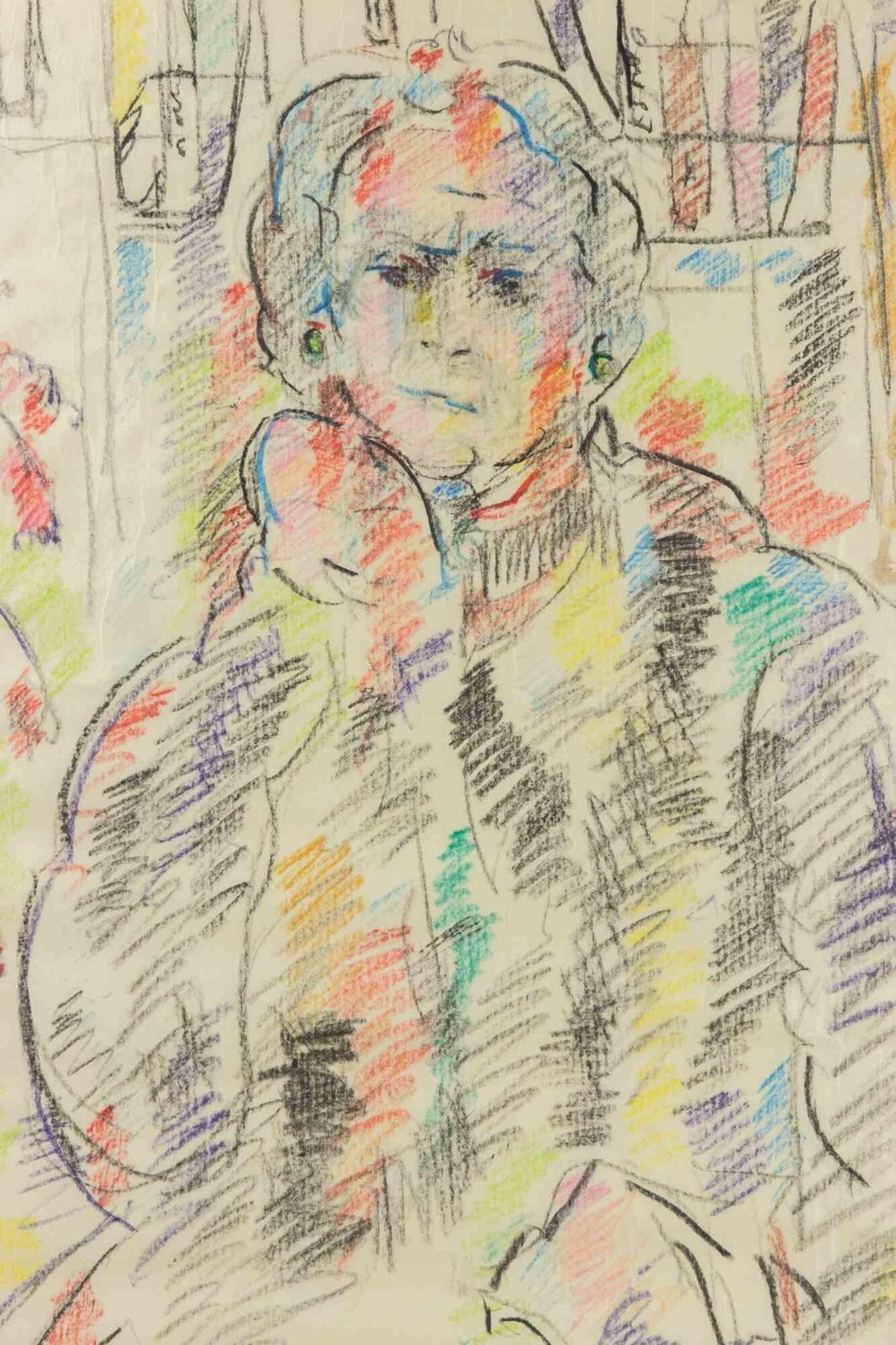 Sirio Pellegriniportrait   Pastel Drawing By Sirio Pellegrini   19691969 photo furniture