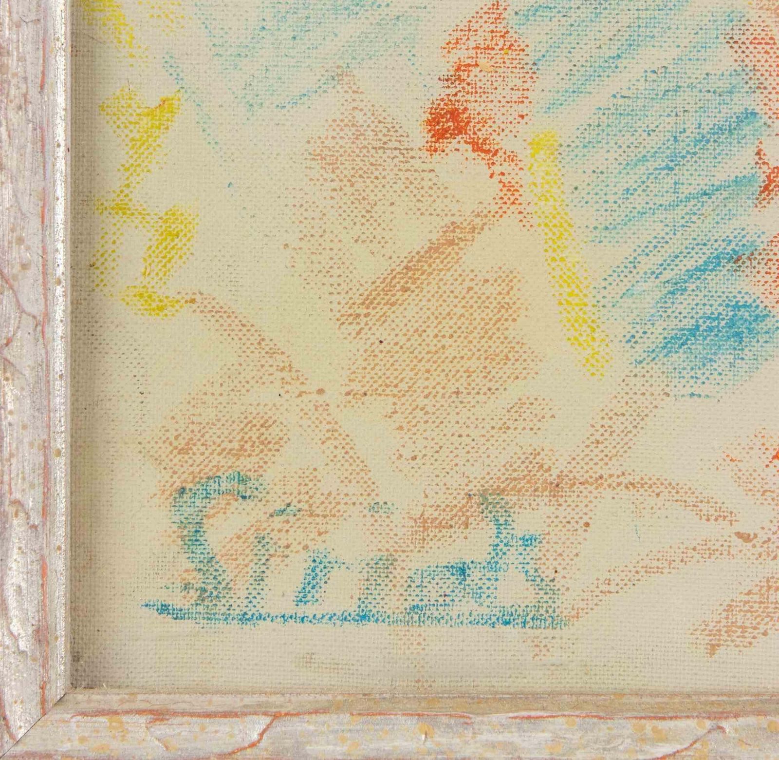 Sirio Pellegriniabstract Composition (Boat)   Drawing By Sirio Pellegrini   1970s1970s photo for sale