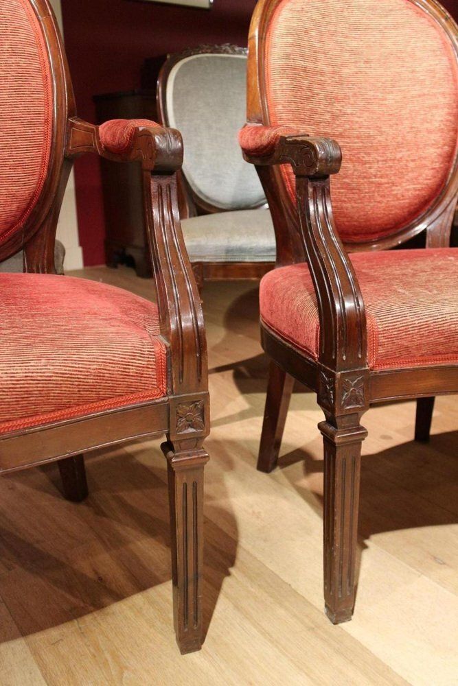 Antique Dining Room Chairs In Mahogany, Set Of 4 photo vinterior
