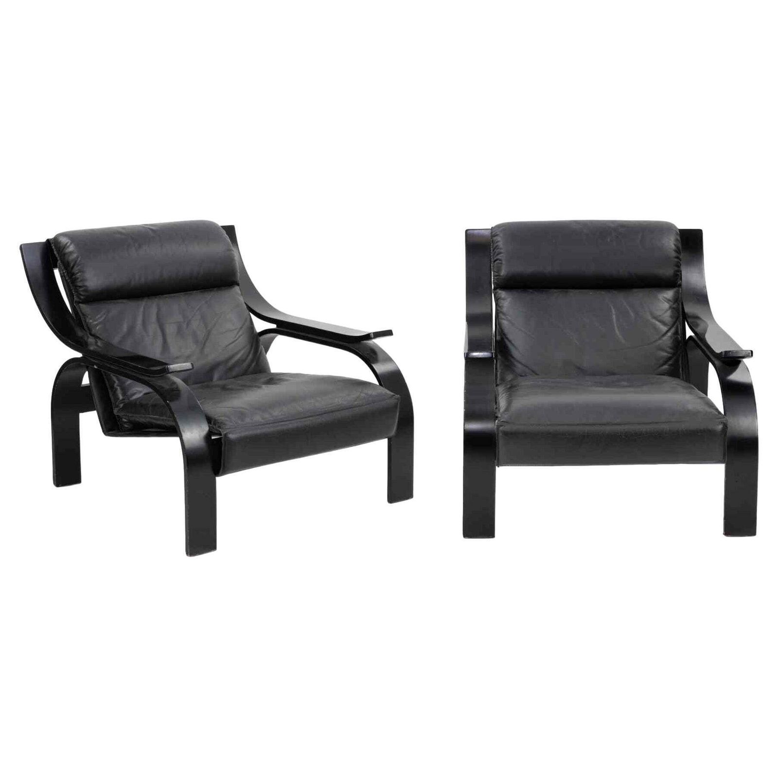 Pair Of Armchairs Model "Woodline" By Marco Zanuso For Arflex, Italy 1964