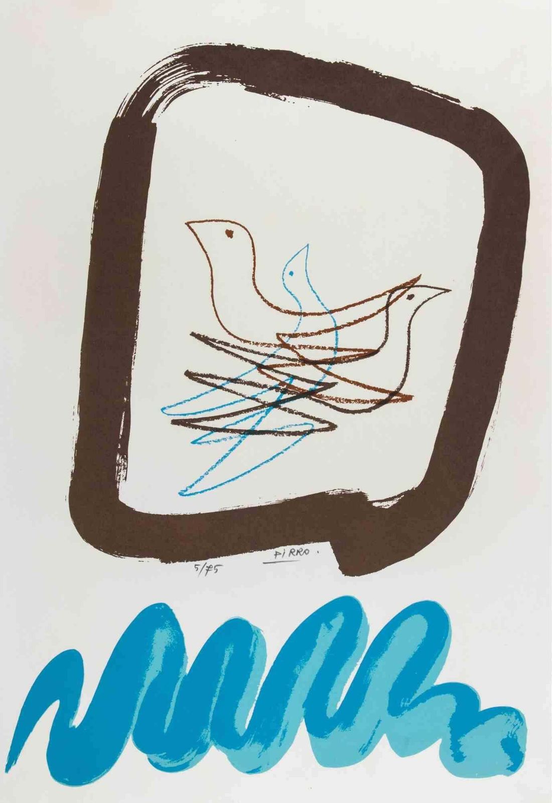 Marcello Pirropigeons   Lithograph By Marcello Pirro   1970s1970s