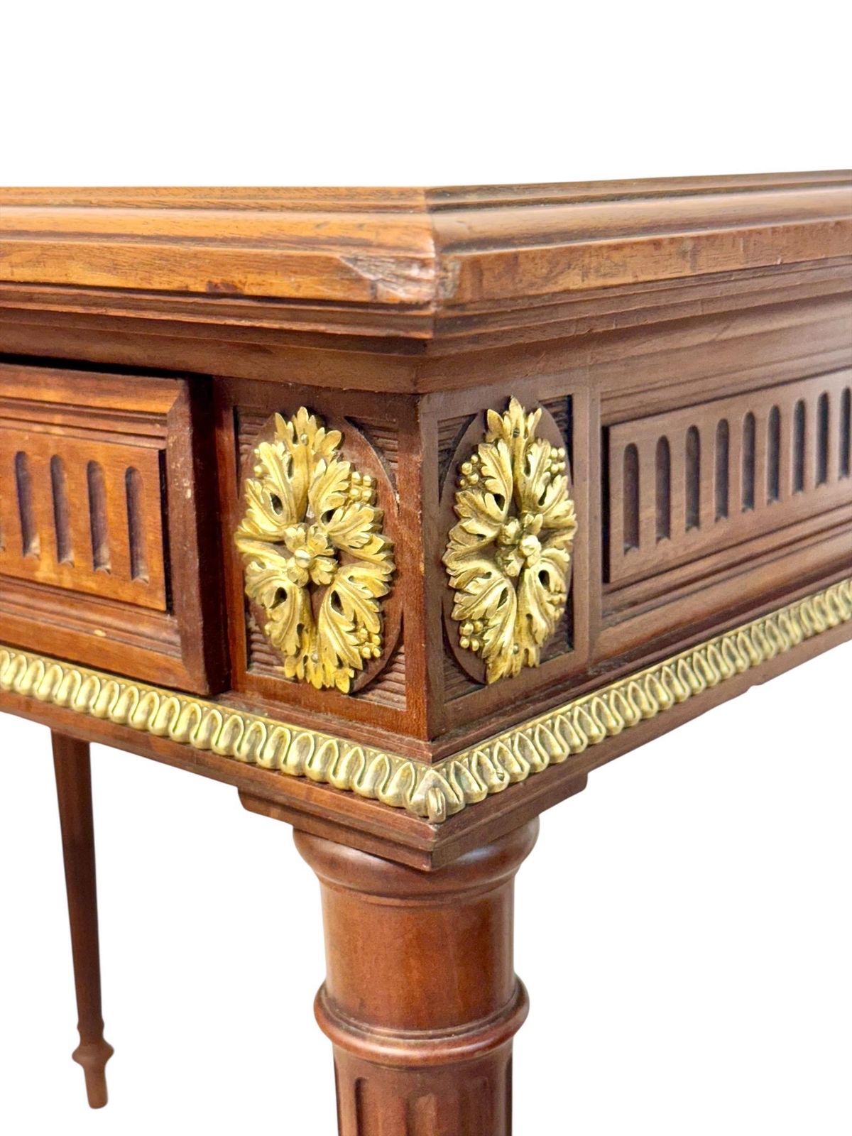 2368.0 Louis XVI Style Writing Table With Gilt Bronze Mounts, 19th Century photo