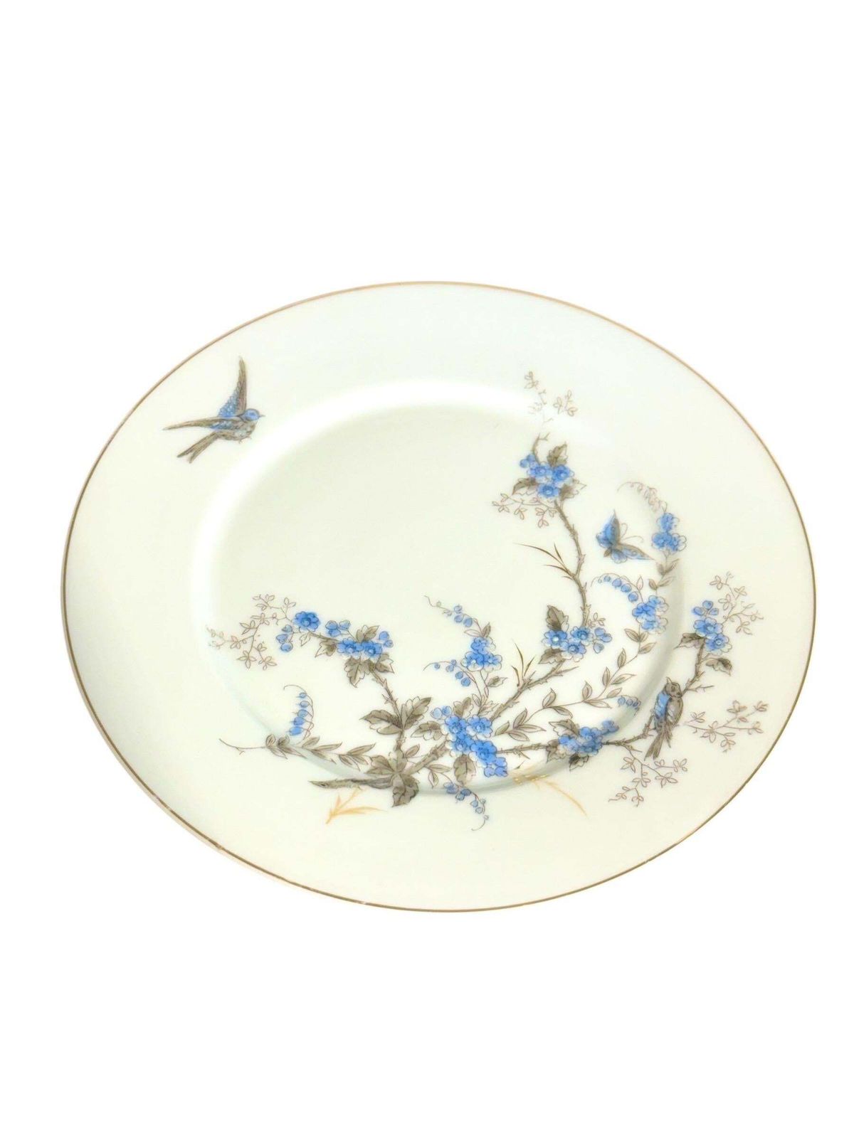 Porcelain Dinner Service Of 43 Pieces With Blue Floral And Bird Motifs photo 1816.0