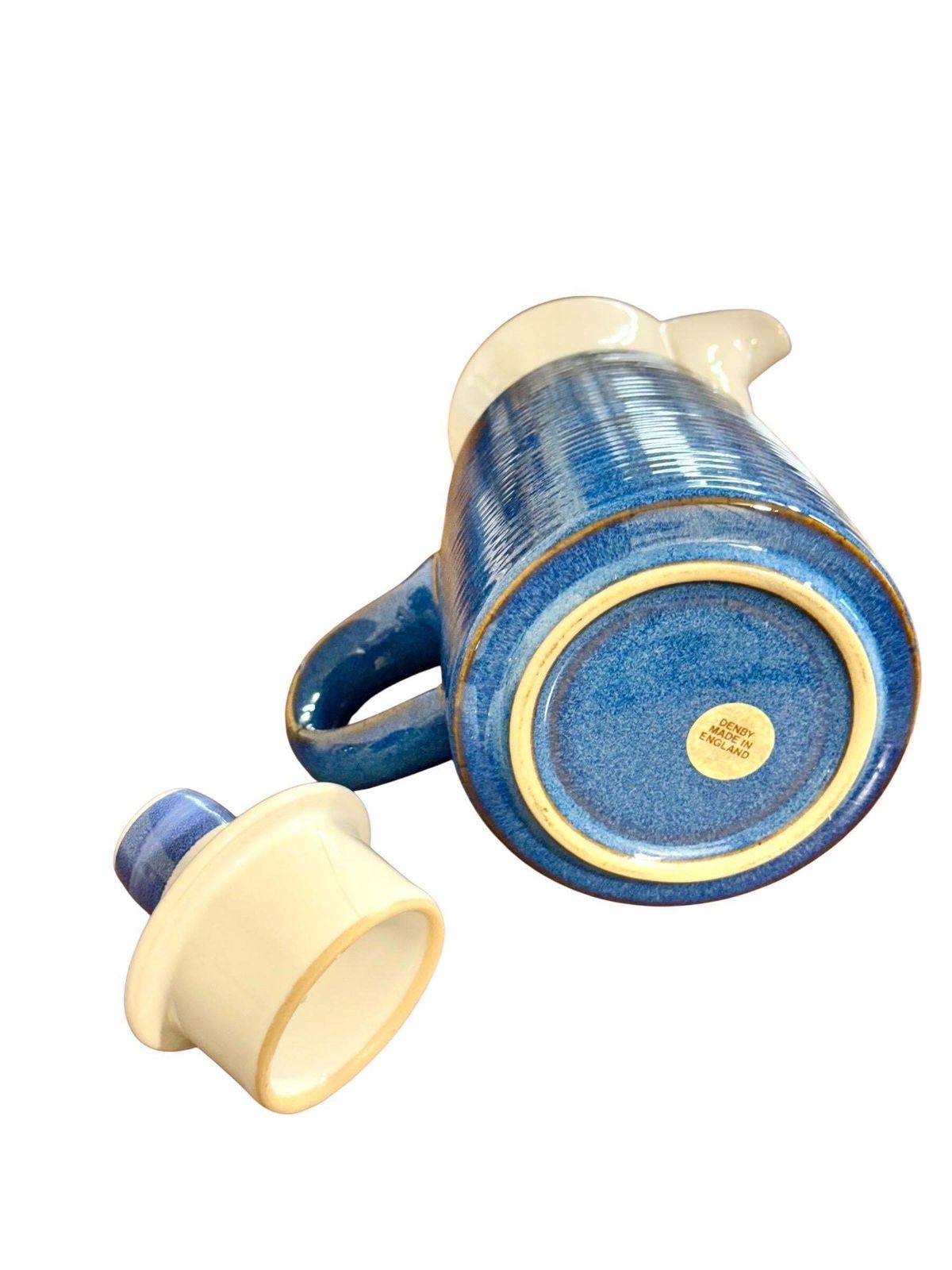 Denby England, Blue And White Coffee Set, Mid 20th Century photo for sale
