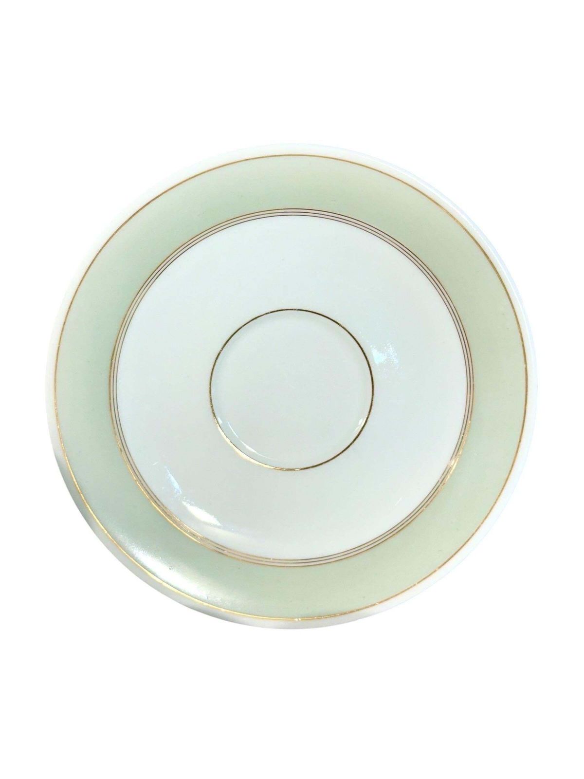 8 Limoges Porcelain Bouillons By A. Vignaud With Gold And Celadon Trim photo 1403.0