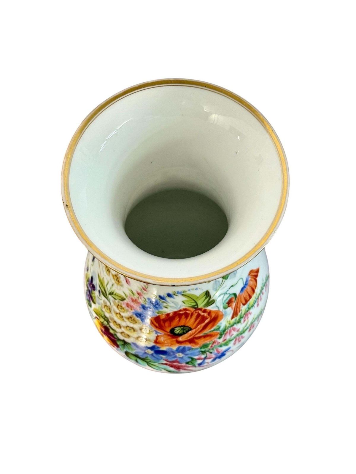 Pair Of Paris Porcelain Vases With Hand Painted Floral Bouquets, C.1880 photo vinterior