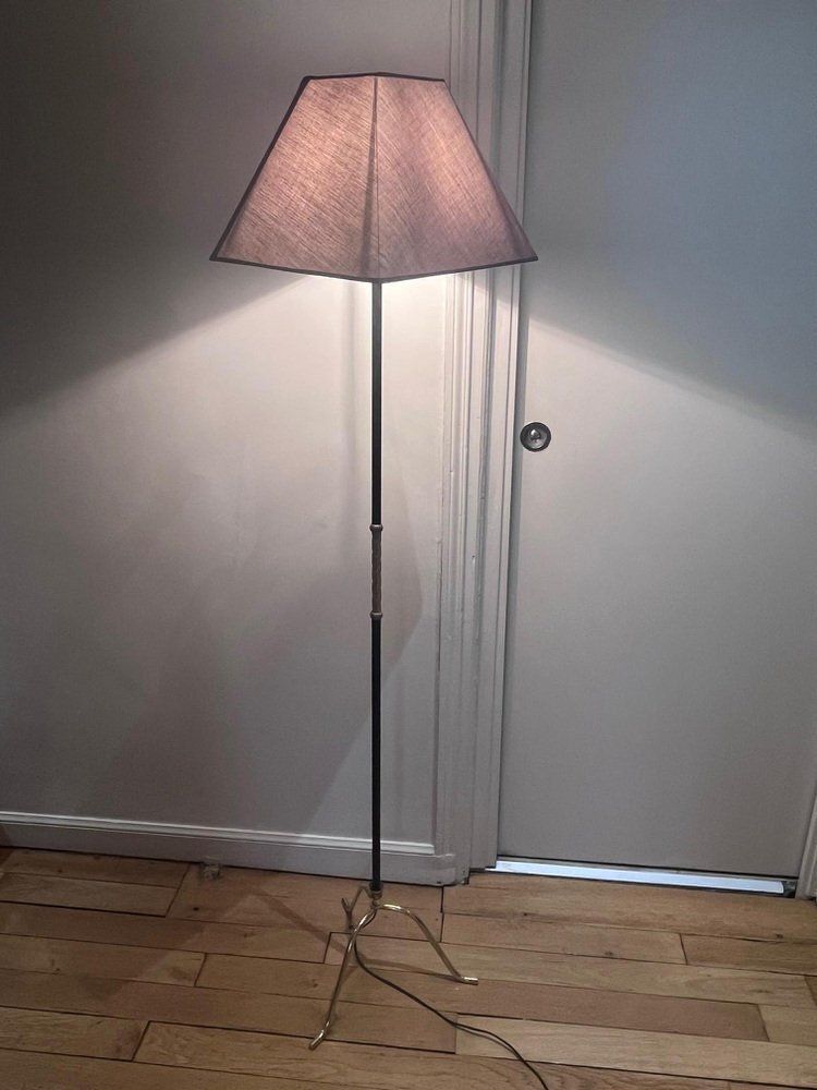 Floor Lamp In Brass & Metal, 1950s photo furniture
