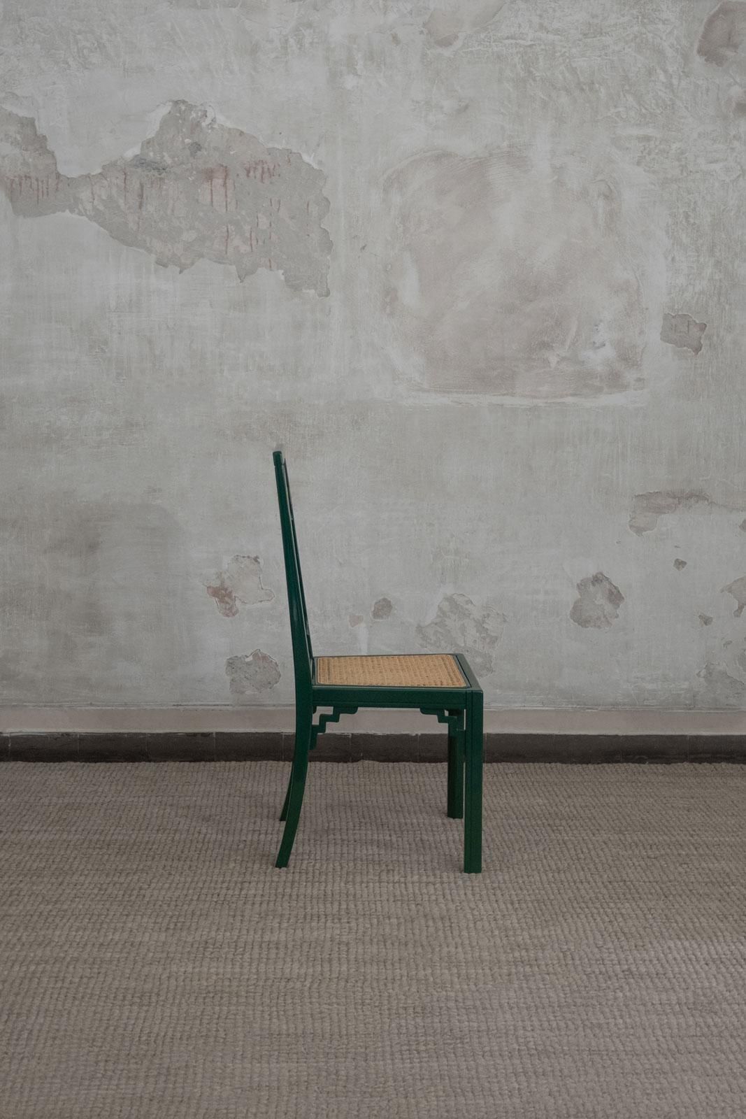 1970s Green Lacquered Wood Dining Set photo 6186.0