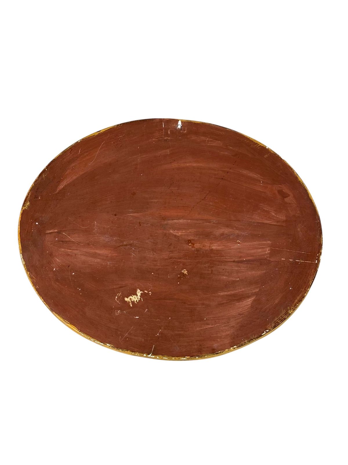 1591.0 19th Century Gilded Plaster Oval Bas Relief With Putti And Garlands photo