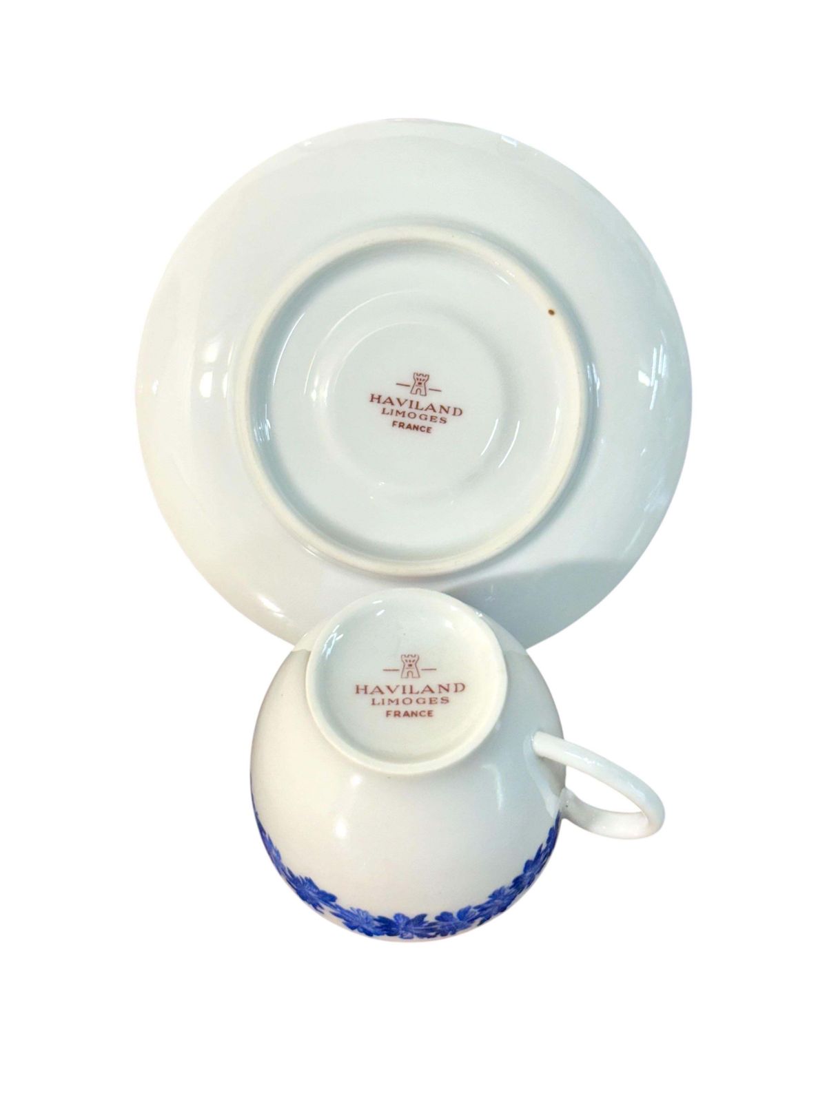 Haviland Limoges Coffee Service With Blue And Pink Floral Motifs photo 1637.0
