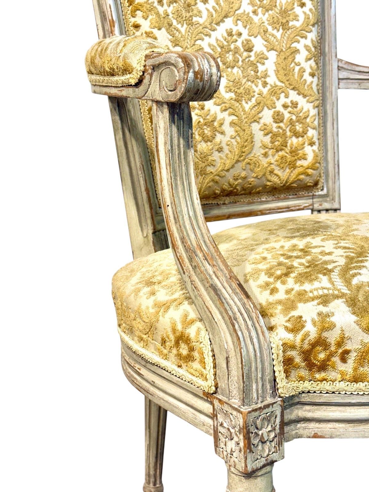 19th Century Louis XVI Style Armchair With Chapeau De Gendarme Backrest photo buy