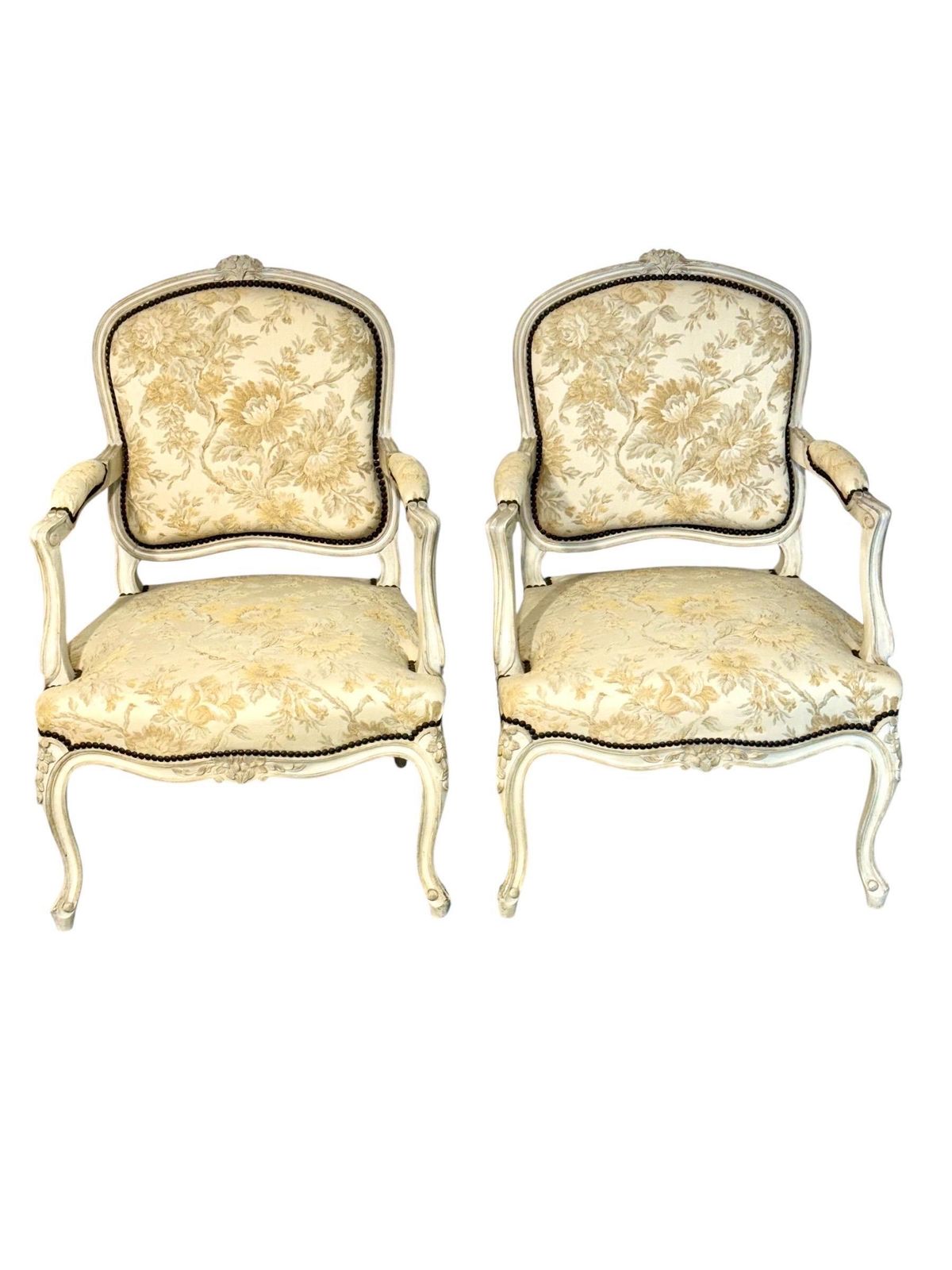 Pair Of  Louis XV Style 'Fauteuils à La Reine' Armchairs, 19th Century photo 2268.0