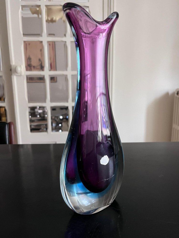 Superb Sommerso Vase By Flávio Poli For Murano, 1950s photo 463.0