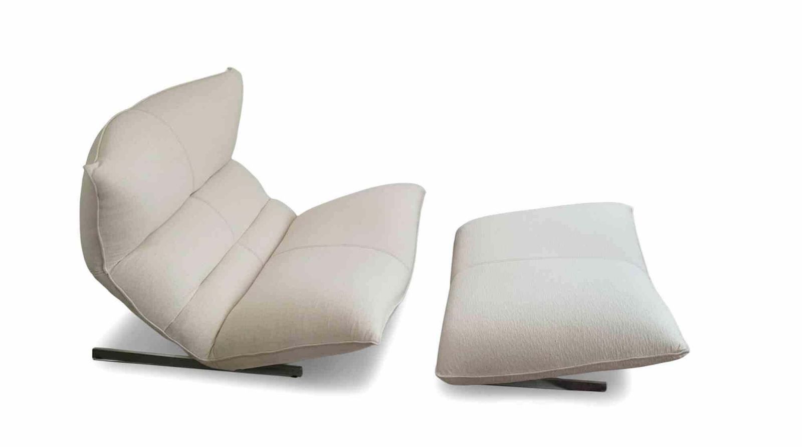 Canestrari Lounge Chair With Ottoman By Vittorio Varo, Italy 1970s photo buy