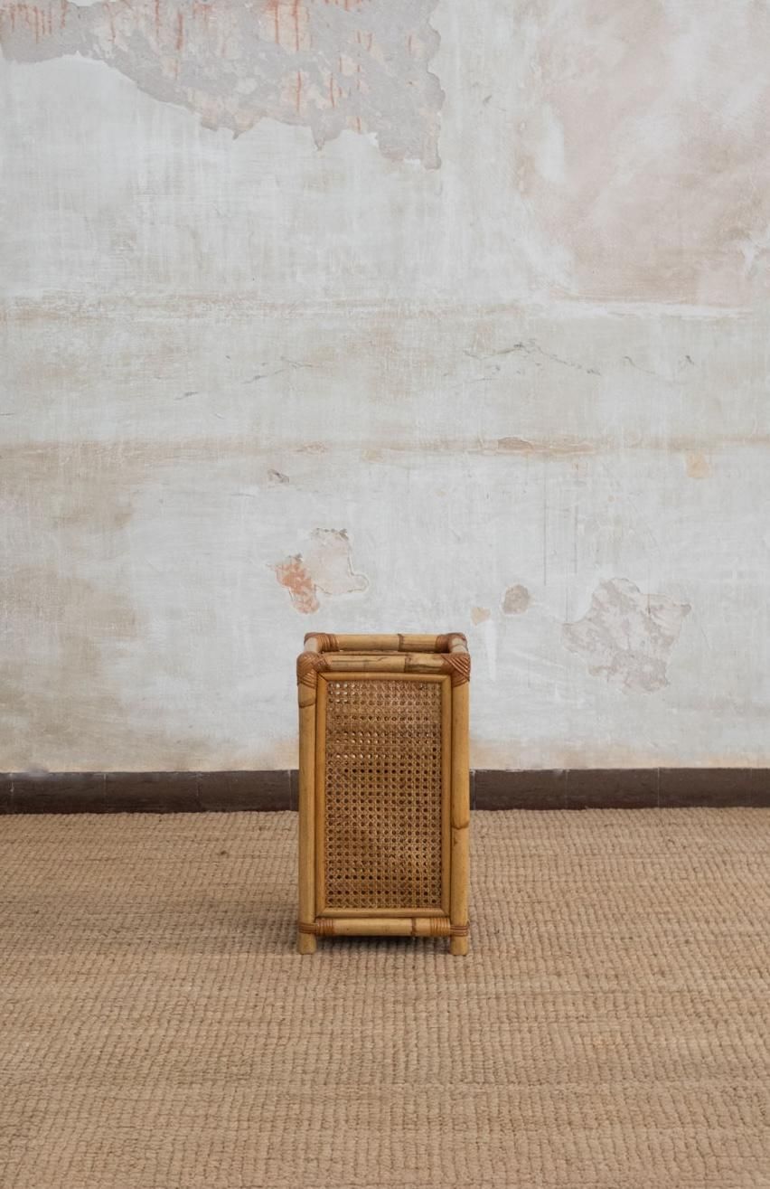 Bamboo And Rattan Umbrella Stand By Franco Albini – 1960s photo furniture