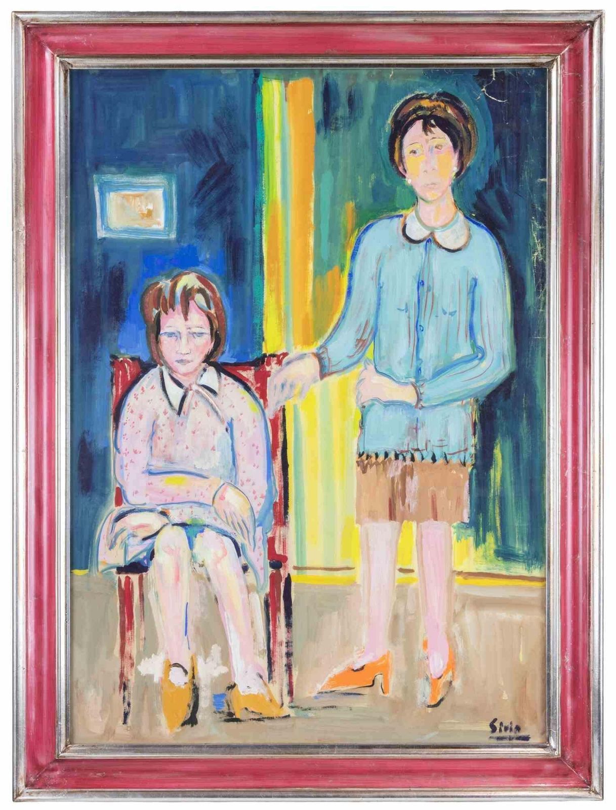 Sirio Pellegrinisisters   Oil Paint By Sirio Pellegrini   1960s1960s