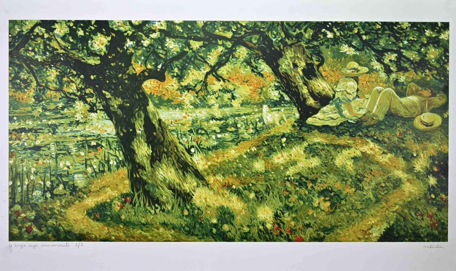 Antonio Saliolai Sentieri Degli Innamorati   Lithograph By Antonio Saliola   1990s1990s