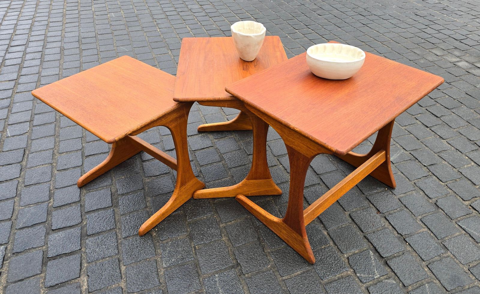Scandinavian Teak Nesting Tables, Set Of Three, 1950s–1960s photo vintage