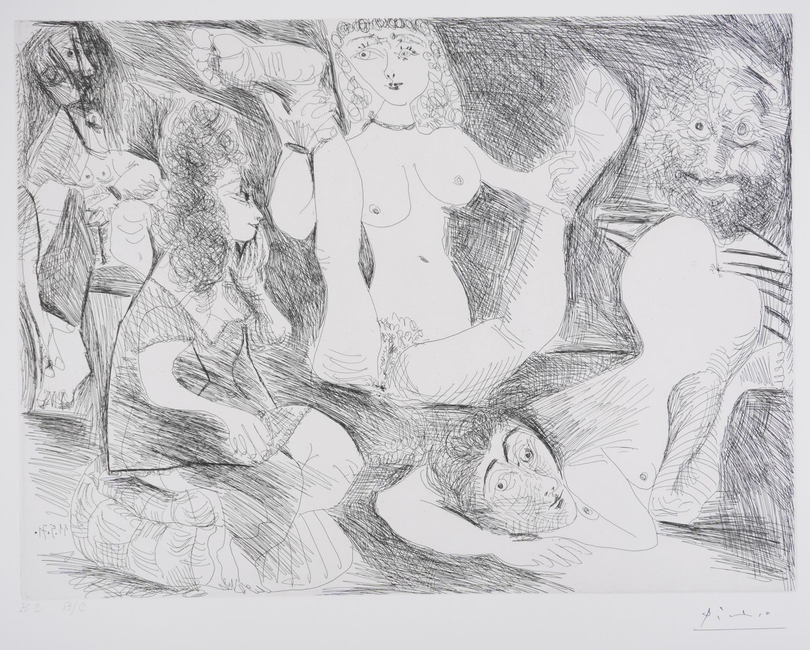 Pablo Picassothe 156, Midnight Swim   Original Etching, Signed (Baer #1987)1978 photo for sale