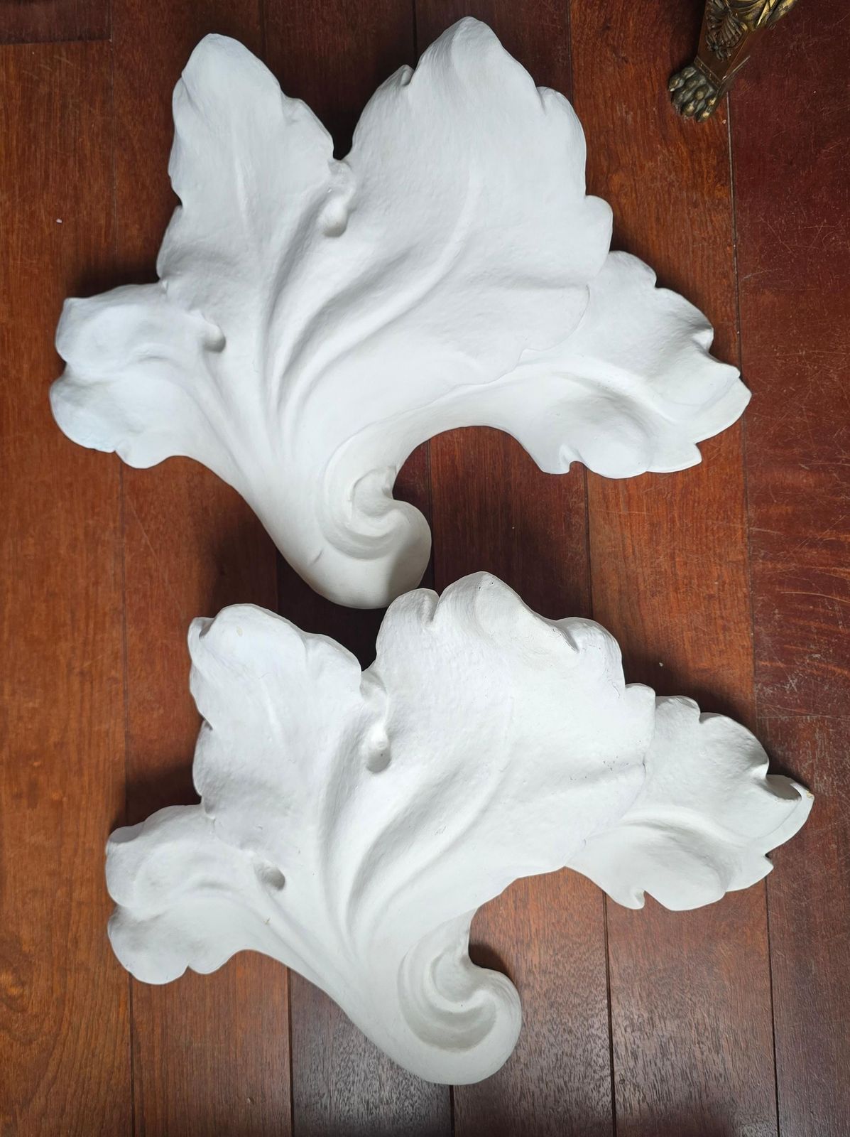 Pair Of Large Acanthus Architectural Wall Lights, France Circa 1900 photo furniture