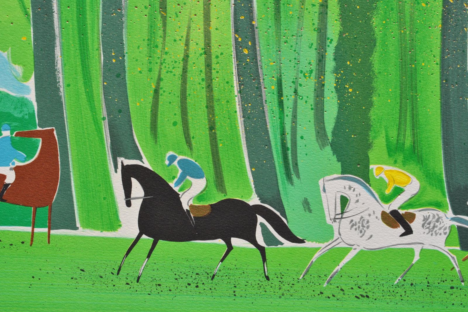 Serge Lassushorses : Riders In Summer   Original Lithograph, Handsigned & Ltd /2501982 photo vinterior