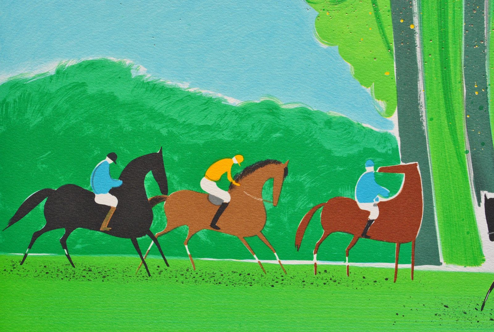 Serge Lassushorses : Riders In Summer   Original Lithograph, Handsigned & Ltd /2501982 photo buy