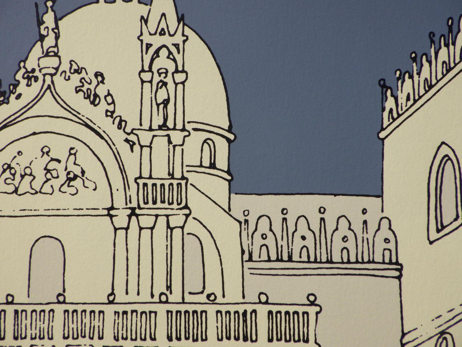 Hugo Prattcorto Maltese :  Venice St Marc's Square   Original Screenprint Ltd /5002020 photo vintage