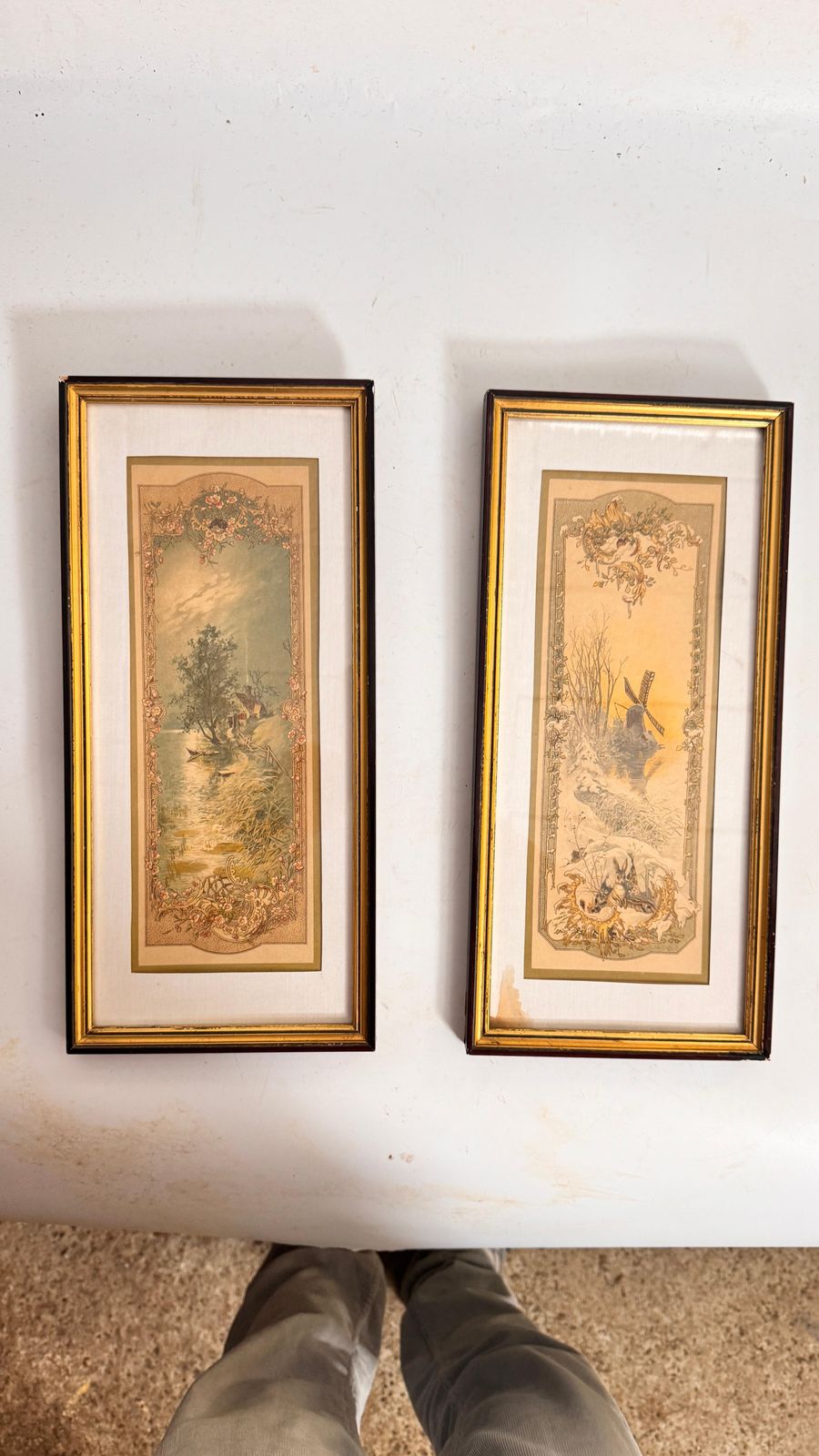 Pair Of Framed Engravings — France, 1920s photo for sale
