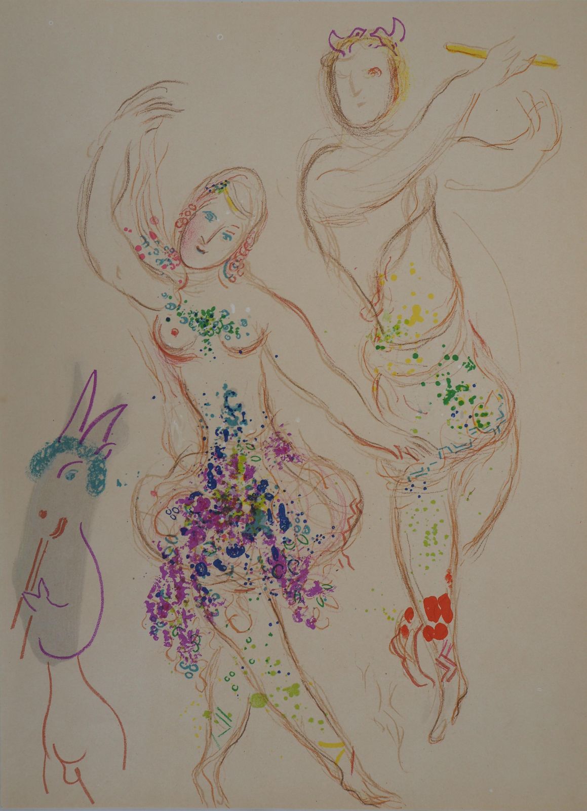 Marc Chagallthe Ballet : Ballerina And Faun   Original Lithograph   Mourlot #5811969