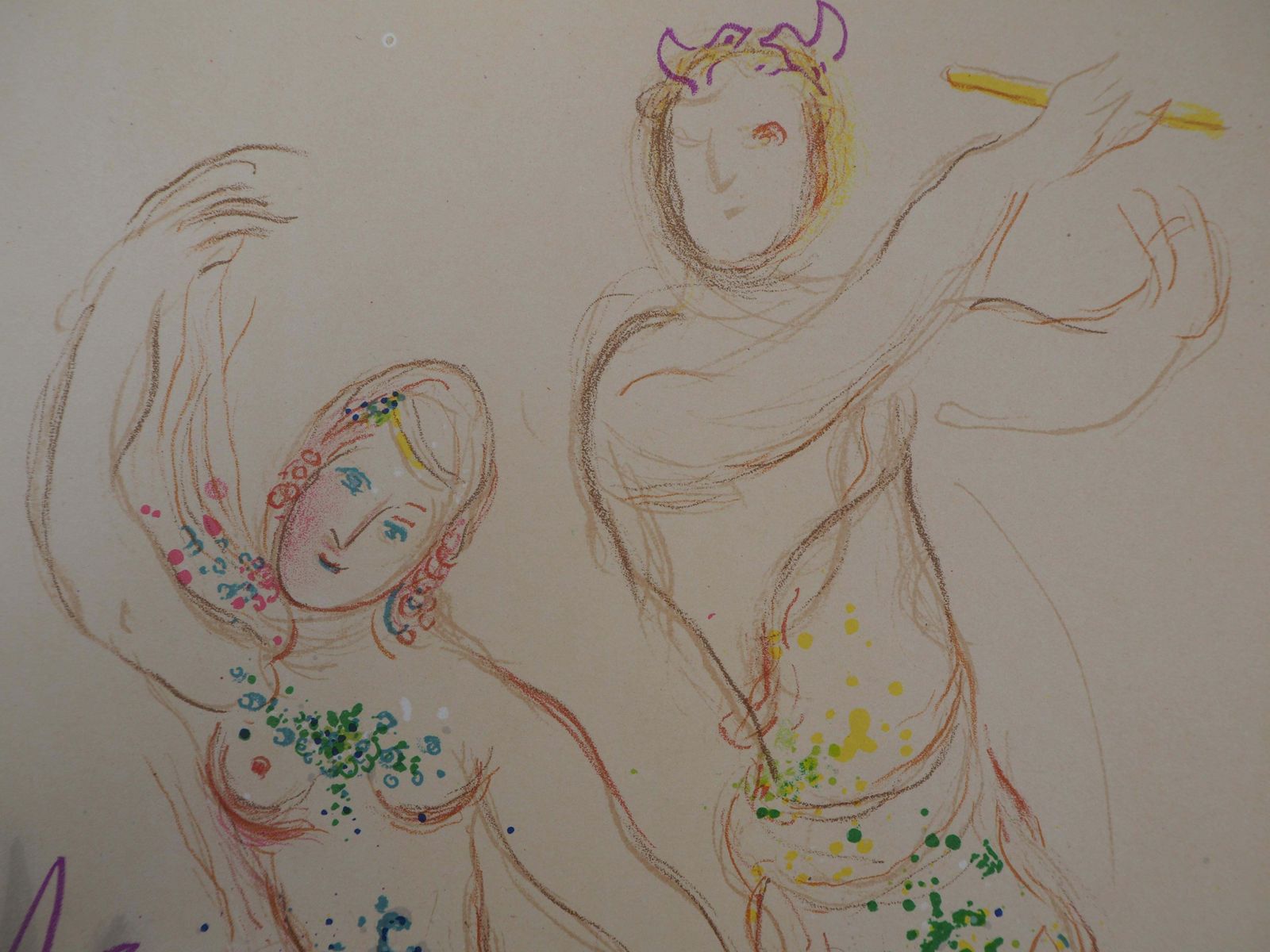Marc Chagallthe Ballet : Ballerina And Faun   Original Lithograph   Mourlot #5811969 photo Art
