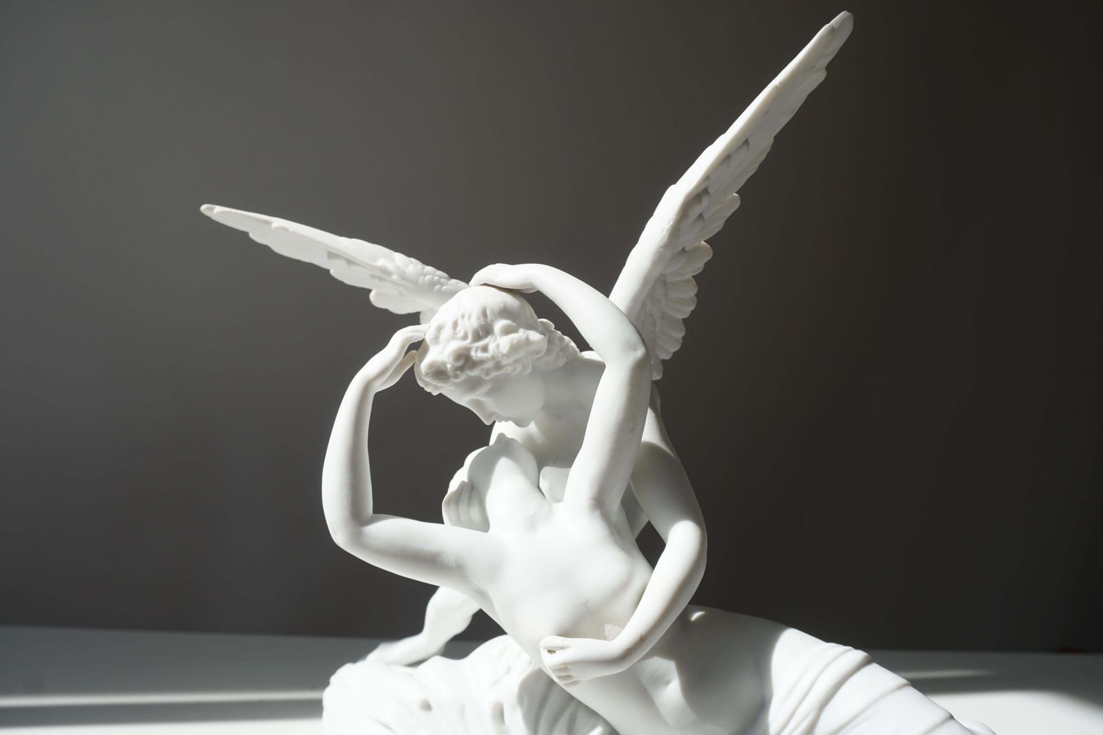 Italian Biscuit Porcelain “Psyche Revived By Cupid’s Kiss”, Circa 1900 photo for sale