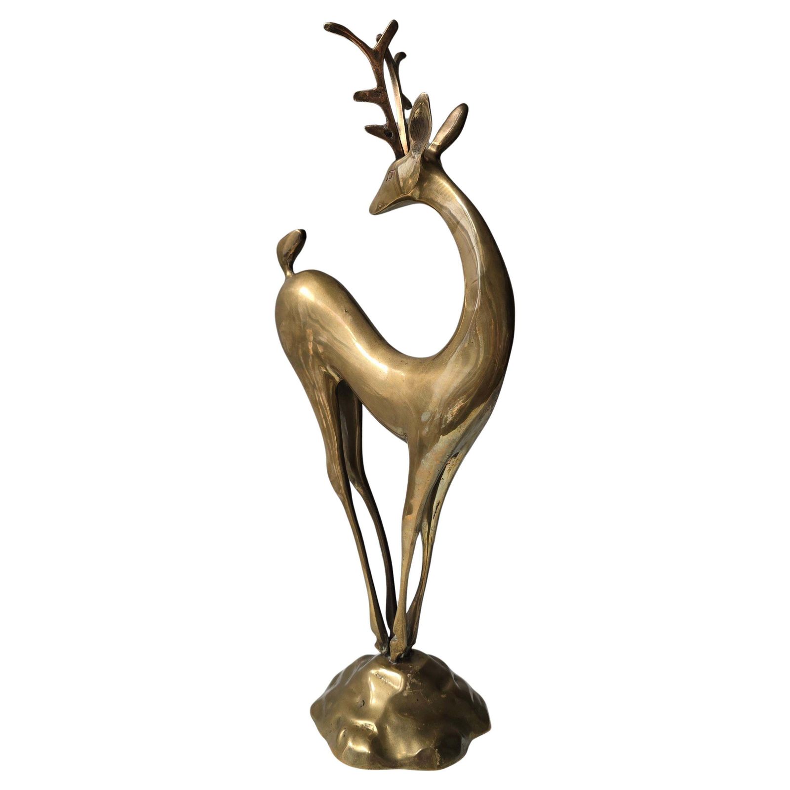 Mid Century Modern Brass Gazelle Sculpture, Circa 1950s photo furniture