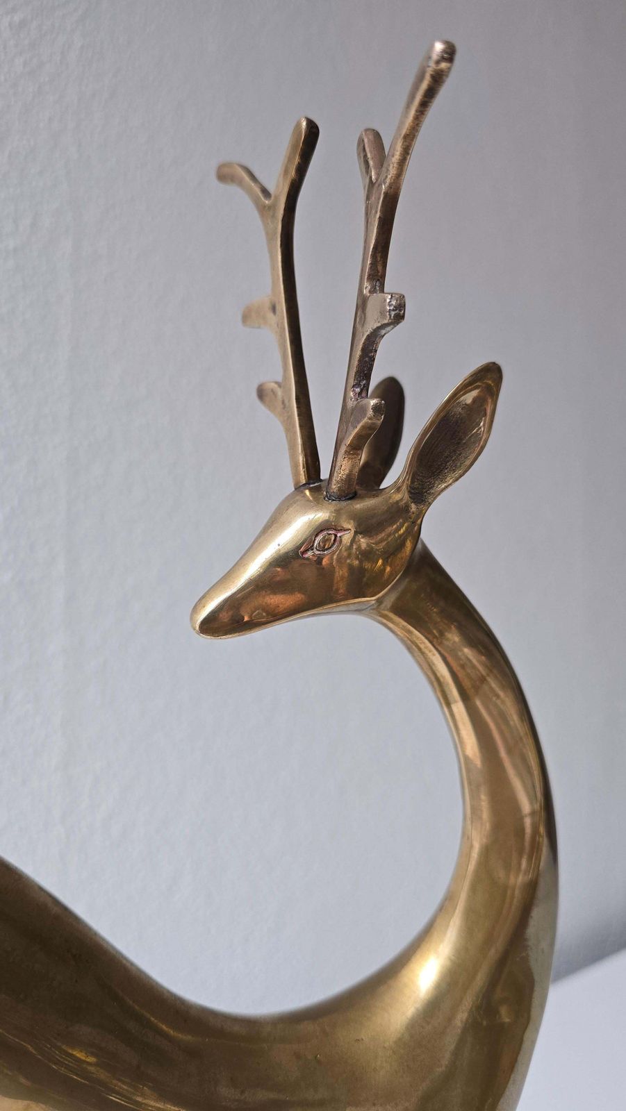 photo for sale Mid Century Modern Brass Gazelle Sculpture, Circa 1950s