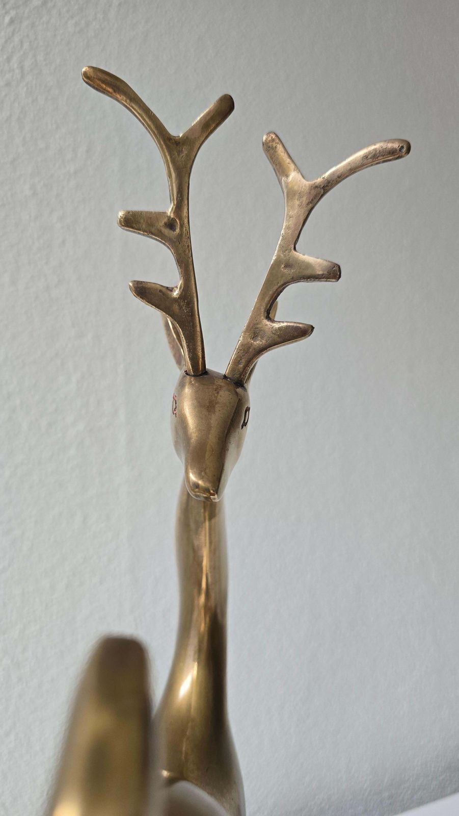 1317.0 Mid Century Modern Brass Gazelle Sculpture, Circa 1950s photo