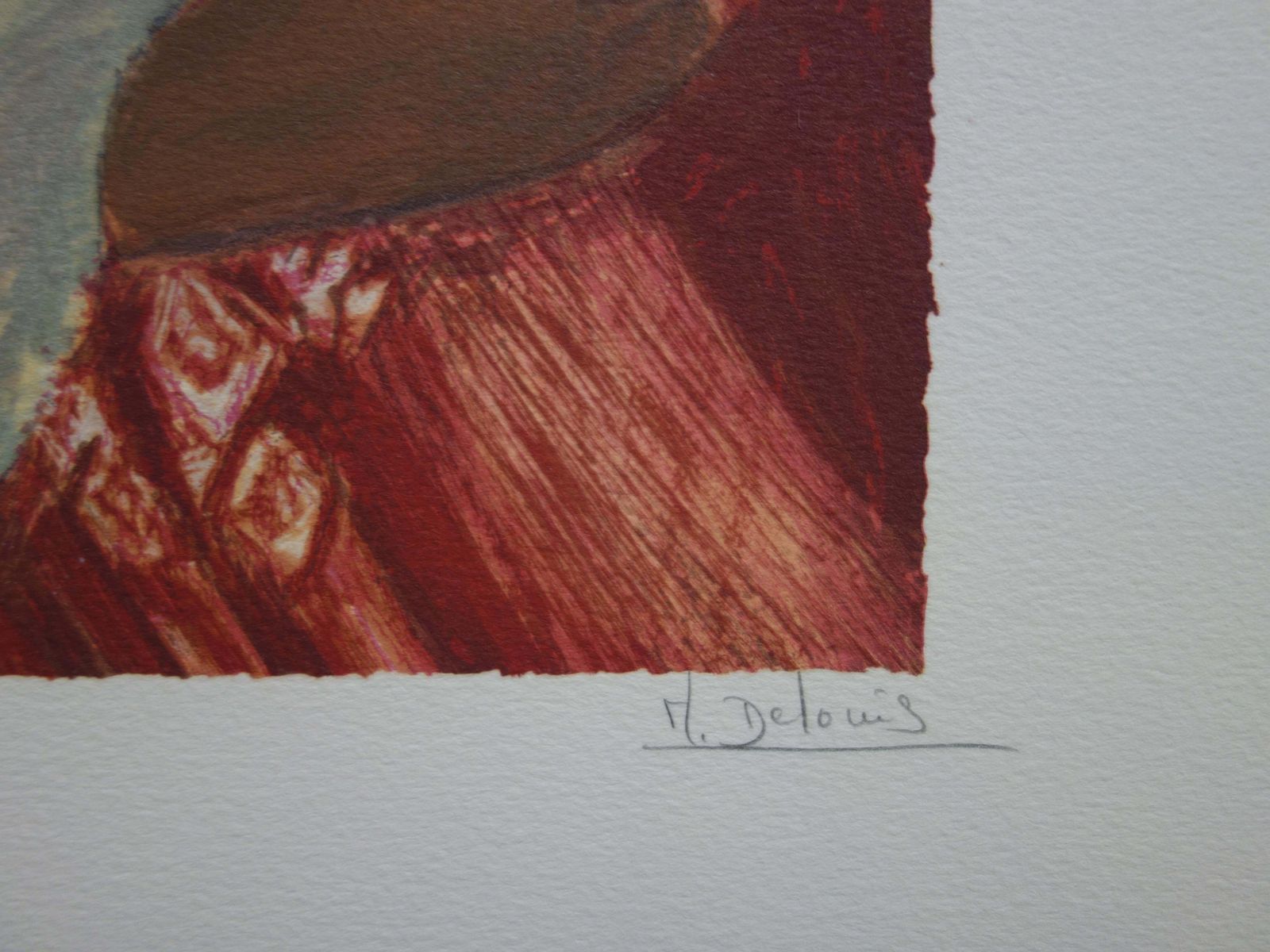 Nancy Delouisnaked Woman   Original Handsigned Lithograph photo furniture